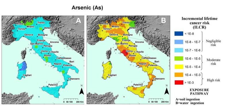 Distribuzione geochimica dell’arsenico e rischi per la salute in Italia